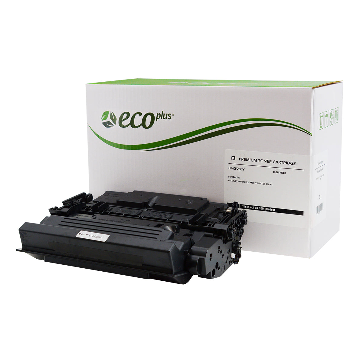 Compatible ECOPlus Black Toner Cartridge for HP LJ ENTERPRISE M507DN / LJ ENTERPRISE M507DNG + More 20K Extra High Yield Used OEM Chip (CF289Y / 89Y)