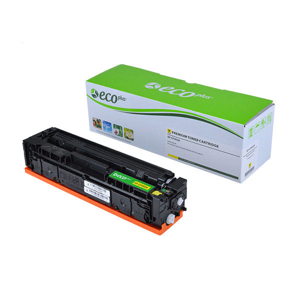 Compatible ECOPlus Yellow Toner Cartridge for HP LJ PRO M277C6 / LJ PRO MFP M252DW + More 1.4K Yield (CF402A / 201A)