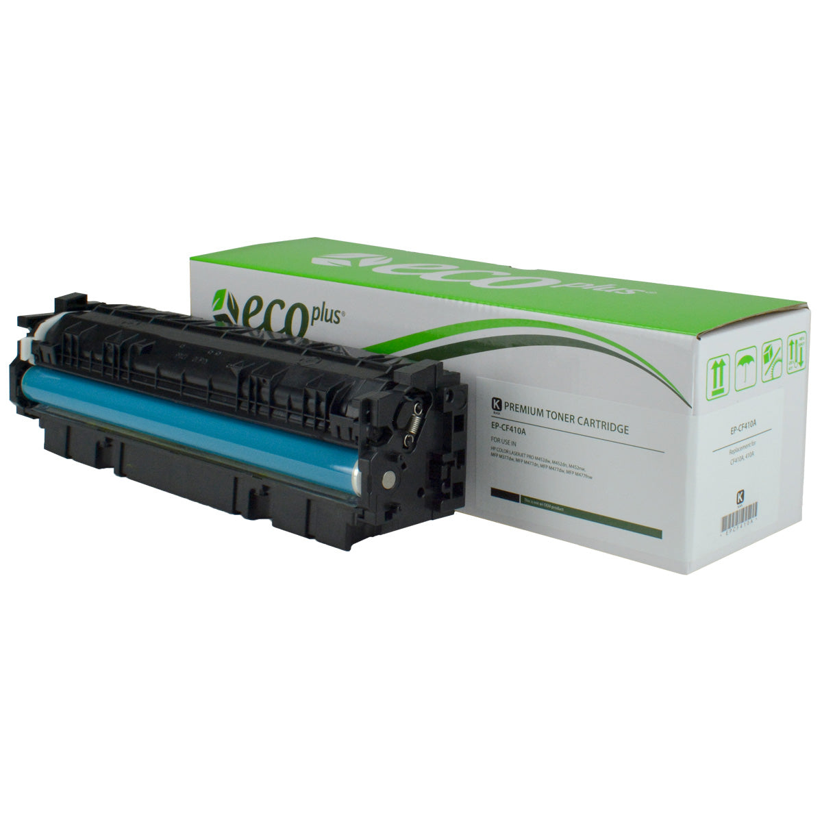 Compatible ECOPlus Black Toner Cartridge for HP LJ PRO M452DN / LJ PRO M452DW + More 2.3K Yield (CF410A / 410A)