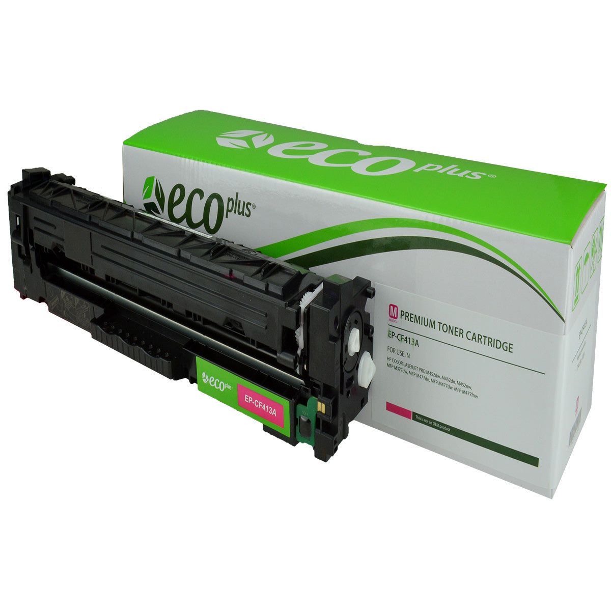 Compatible ECOPlus Magenta Toner Cartridge for HP LJ PRO M452DN / LJ PRO M452DW + More 2.3K Yield (CF413A / 410A)