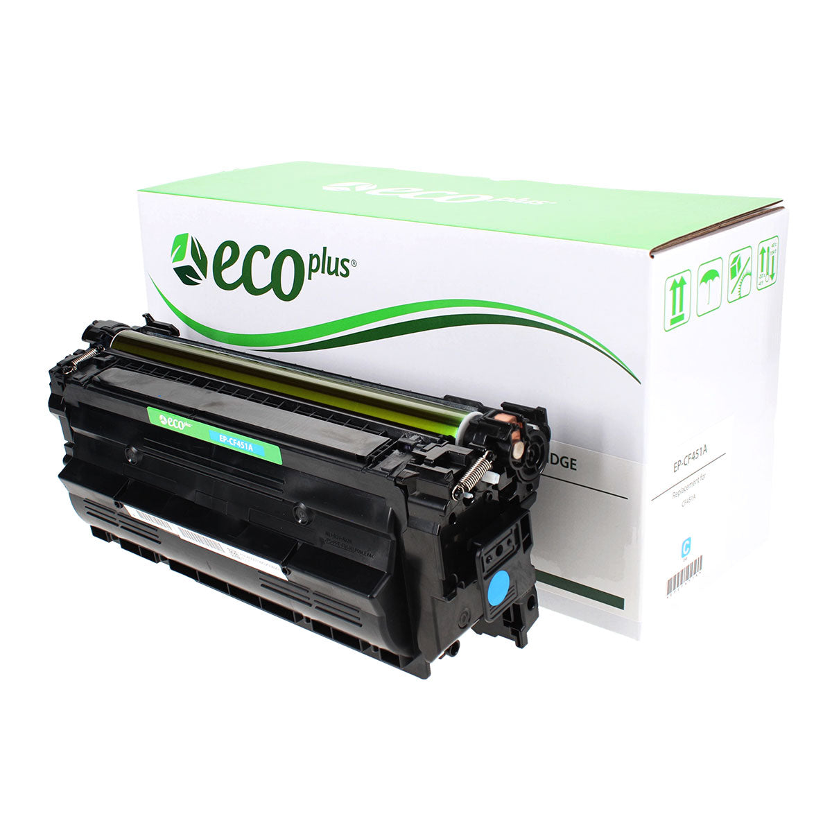 Remanufactured Cyan Toner Cartridge for HP LJ ENTERPRISE M652DN / LJ ENTERPRISE M652N + More 10.5K Yield (CF451A / 655A)