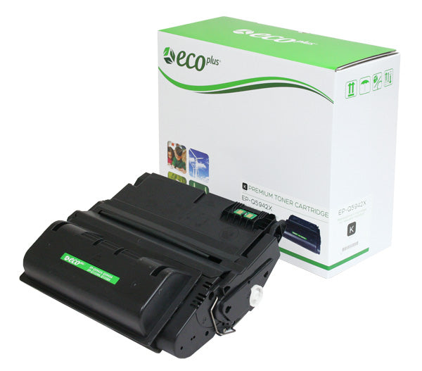 Compatible ECOPlus Black Toner Cartridge for HP LJ 4200DTN / LJ 4200N + More 20K High Yield (42X / Q1338A)