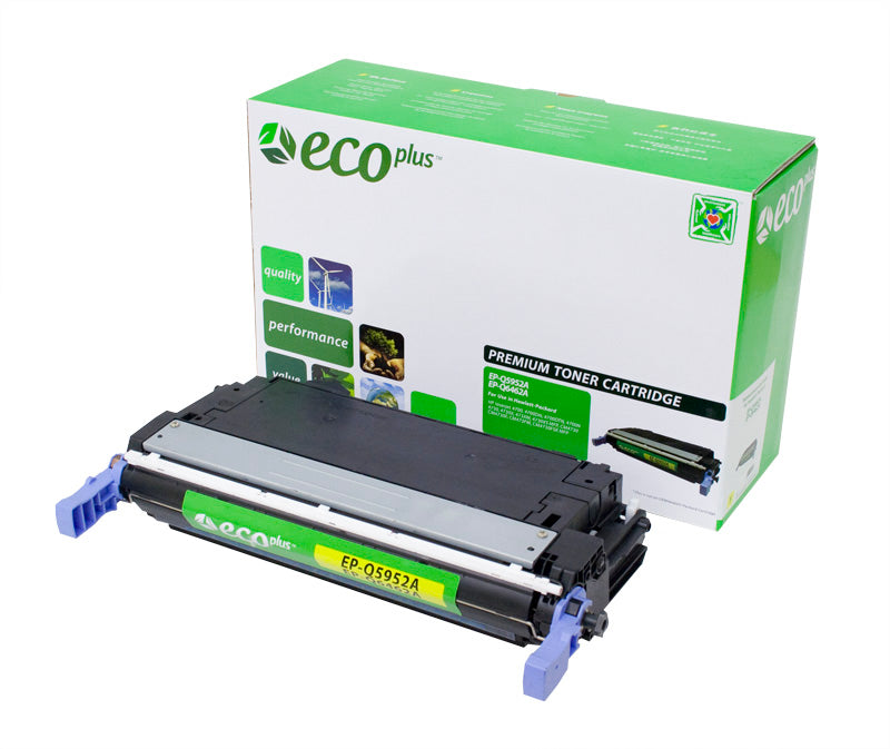 Compatible ECOPlus Yellow Toner Cartridge for HP COLOR LJ 4700 / COLOR LJ 4700DN + More 10K Yield TAA (Q5952A / 643A)