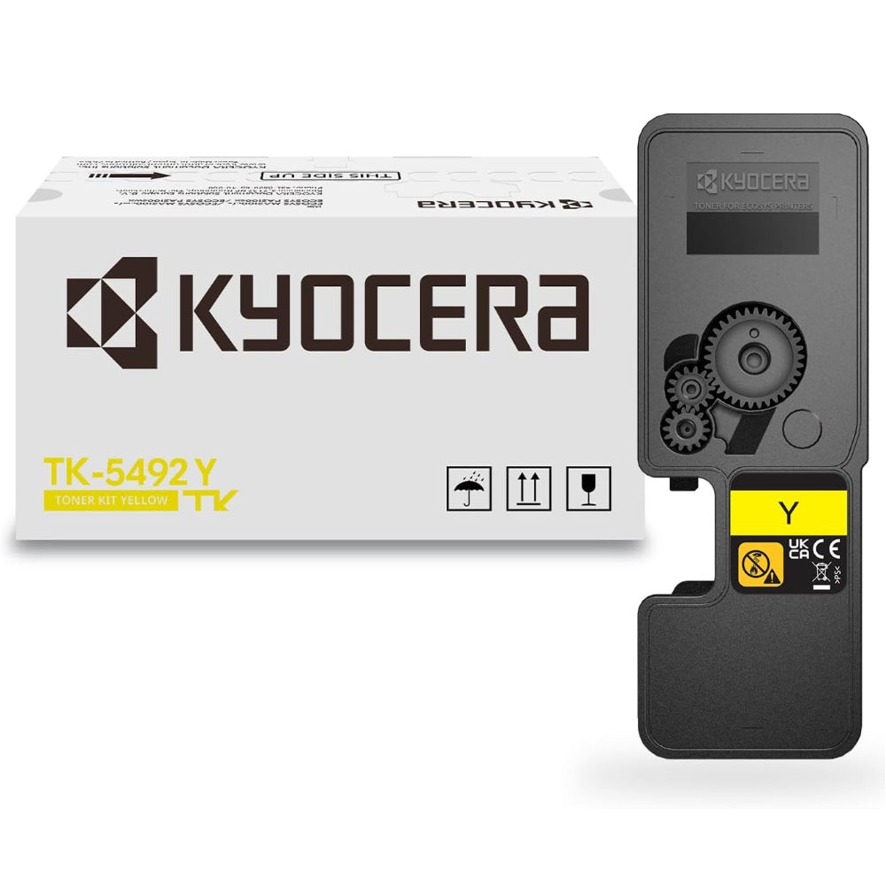 OEM Kyocera Mita TK-5492Y (1T0C22AUS1) Toner Cartridge, Yellow, 2.4K High Yield