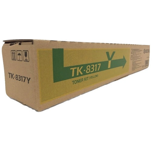 OEM Kyocera Mita TK-8317Y (1T02MVAUS0) Toner Cartridge, Yellow, 6K Yield