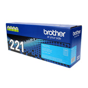 OEM Brother (TN221C) Toner Cartridge, Cyan, 1.4K Yield