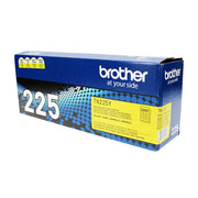 OEM Brother (TN225Y) Toner Cartridge, Yellow, 2.2K High Yield