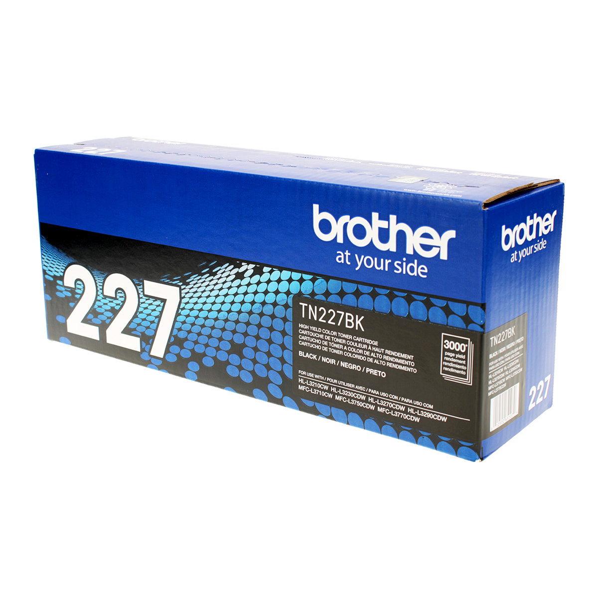 OEM Brother (TN227BK) Toner Cartridge, Black, 3K High Yield