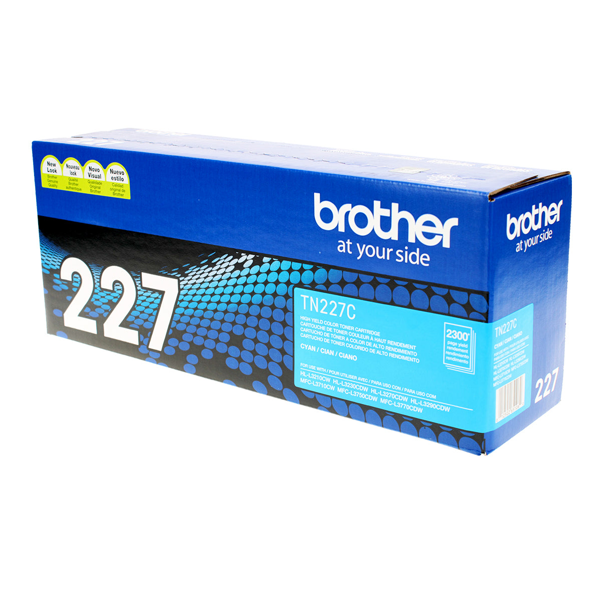 OEM Brother (TN227C) Toner Cartridge, Cyan, 2.3K High Yield
