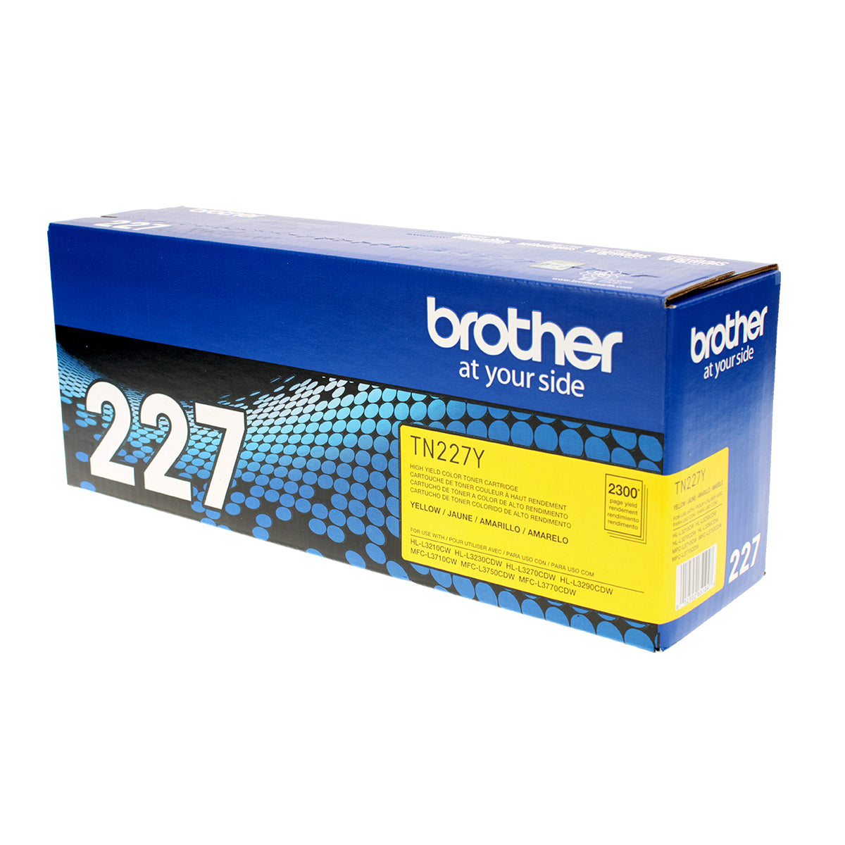 OEM Brother (TN227Y) Toner Cartridge, Yellow, 2.3K High Yield