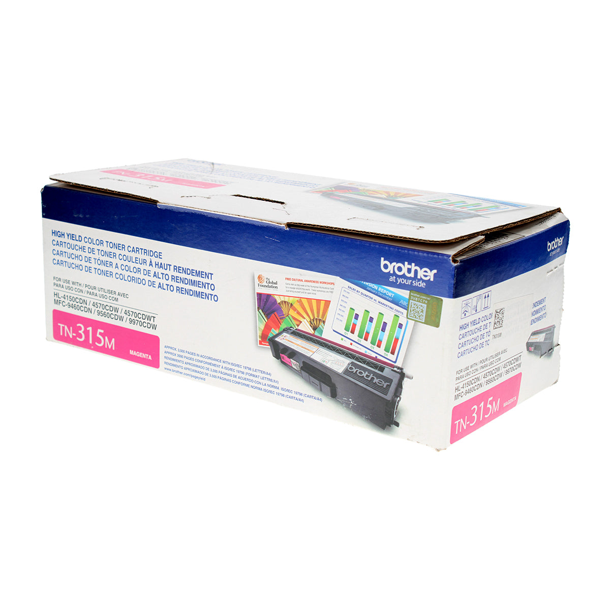OEM Brother (TN315M) Toner Cartridge, Magenta, 3.5K High Yield