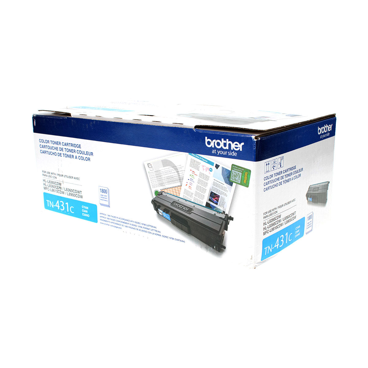 OEM Brother (TN431C) Toner Cartridge, Cyan, 1.8K Yield