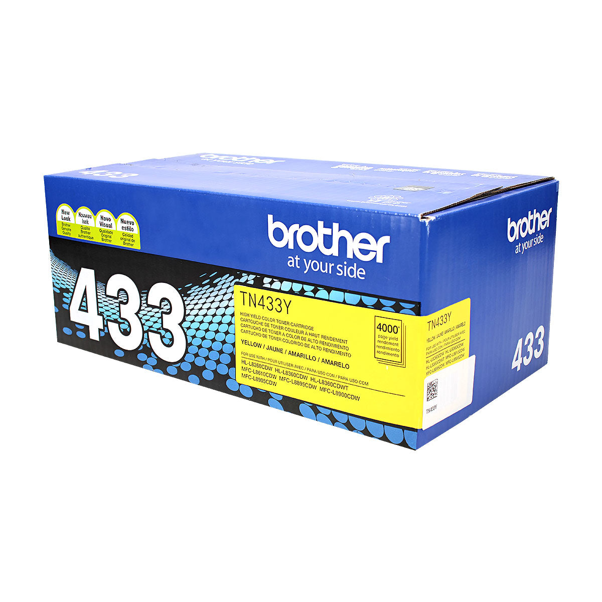 OEM Brother (TN433Y) Toner Cartridge, Yellow, 4K High Yield