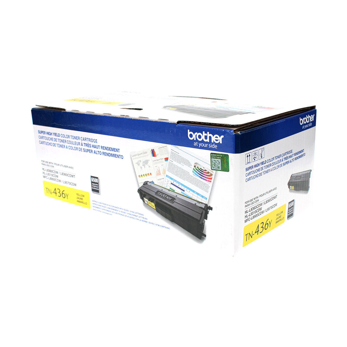 OEM Brother (TN436Y) Toner Cartridge, Yellow, 6.5K Extra High Yield