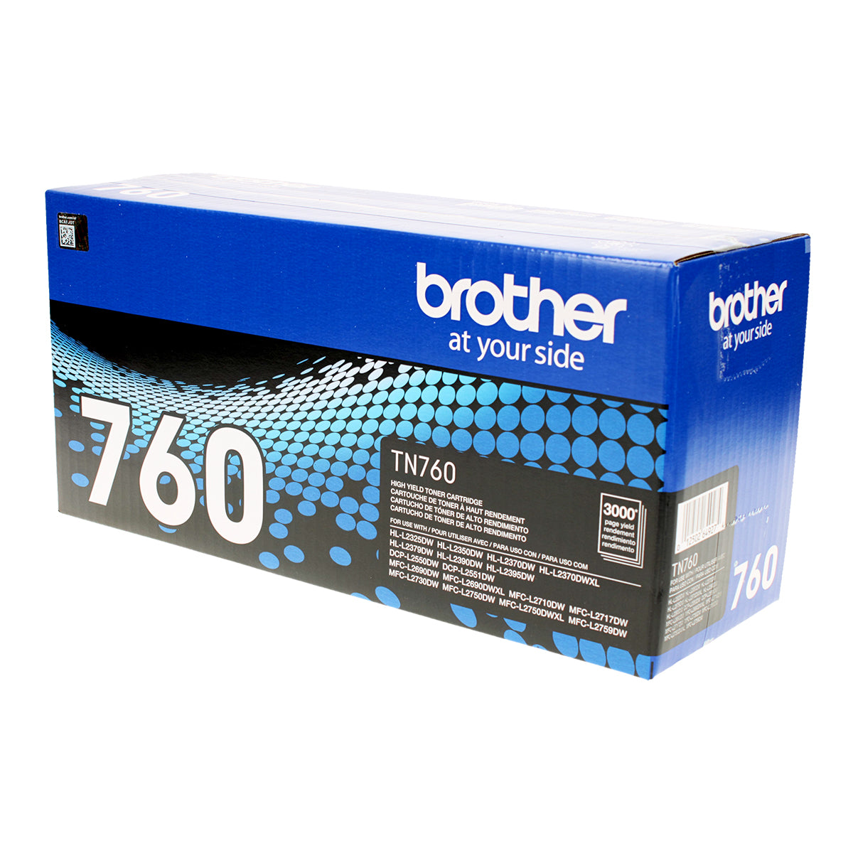 OEM Brother (TN760) Toner Cartridge, Black, 3K High Yield