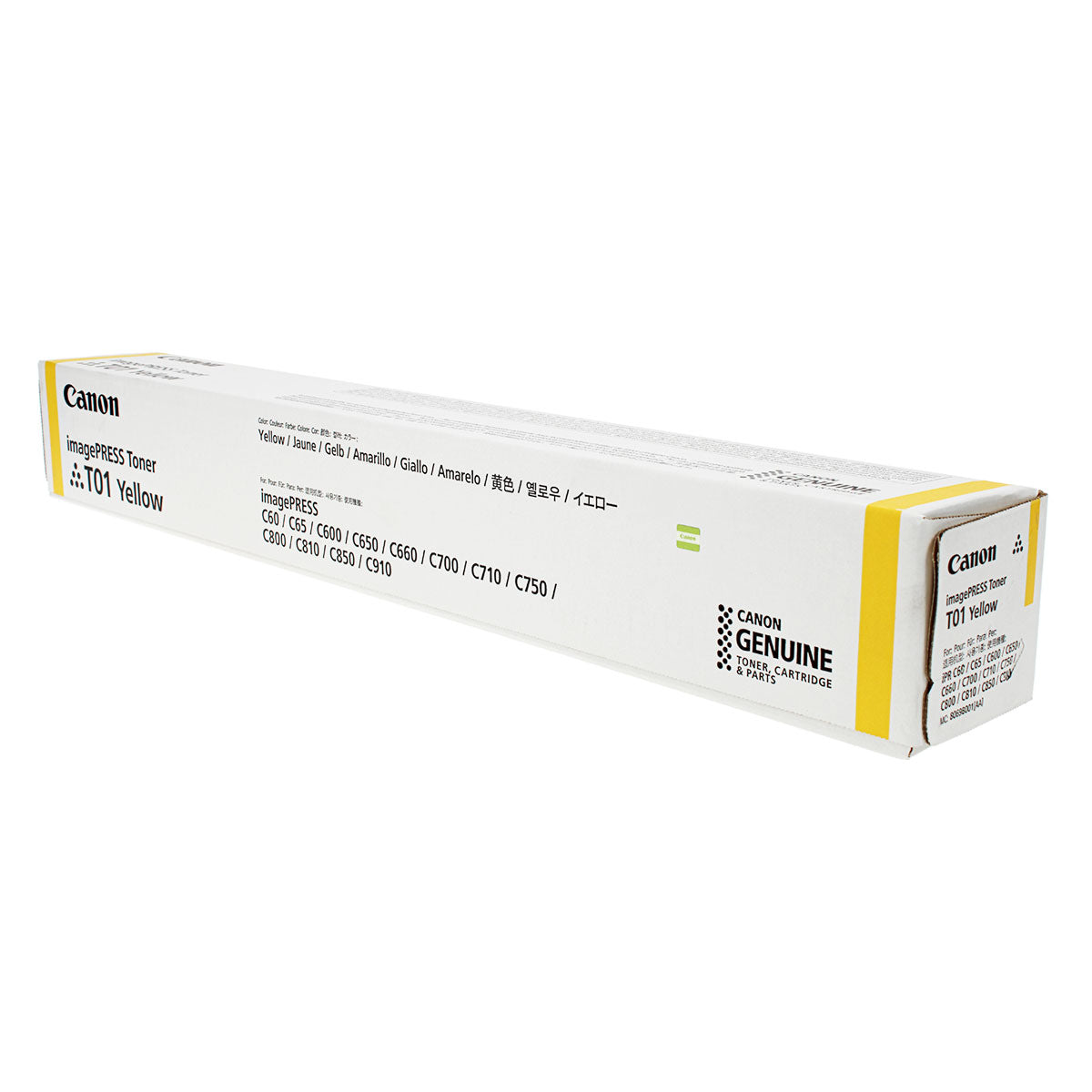 OEM Canon T01Y (8069B001) Toner Cartridge, Yellow, 39.5K Yield