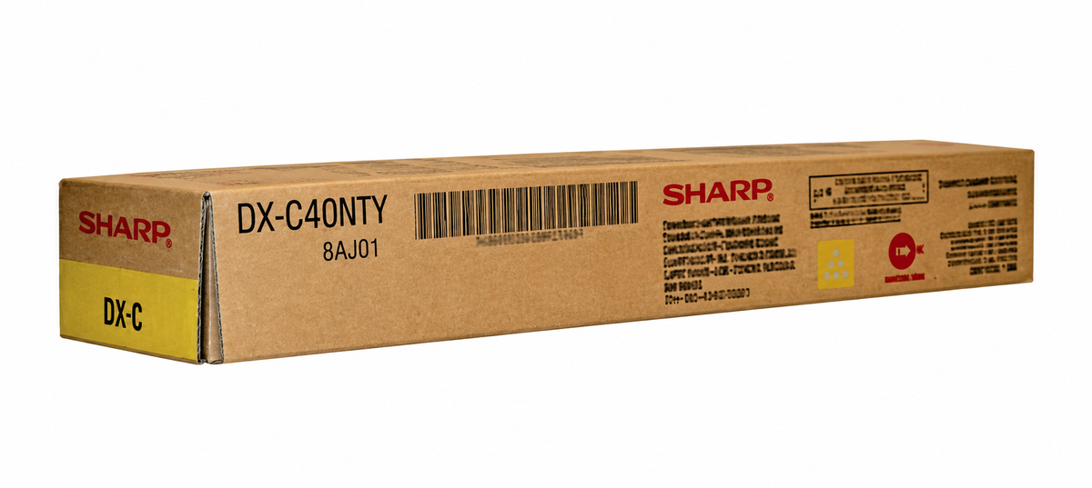OEM Sharp DX-C40NTY Toner Cartridge, Yellow, 10K Yield