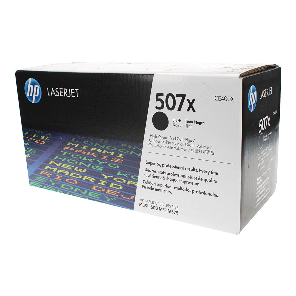 OEM HP 507X (CE400X) Toner Cartridge, Black, 11K High Yield
