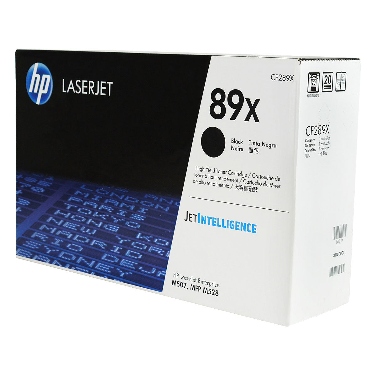 OEM HP 89X (CF289X) Toner Cartridge, Black, 10K Yield