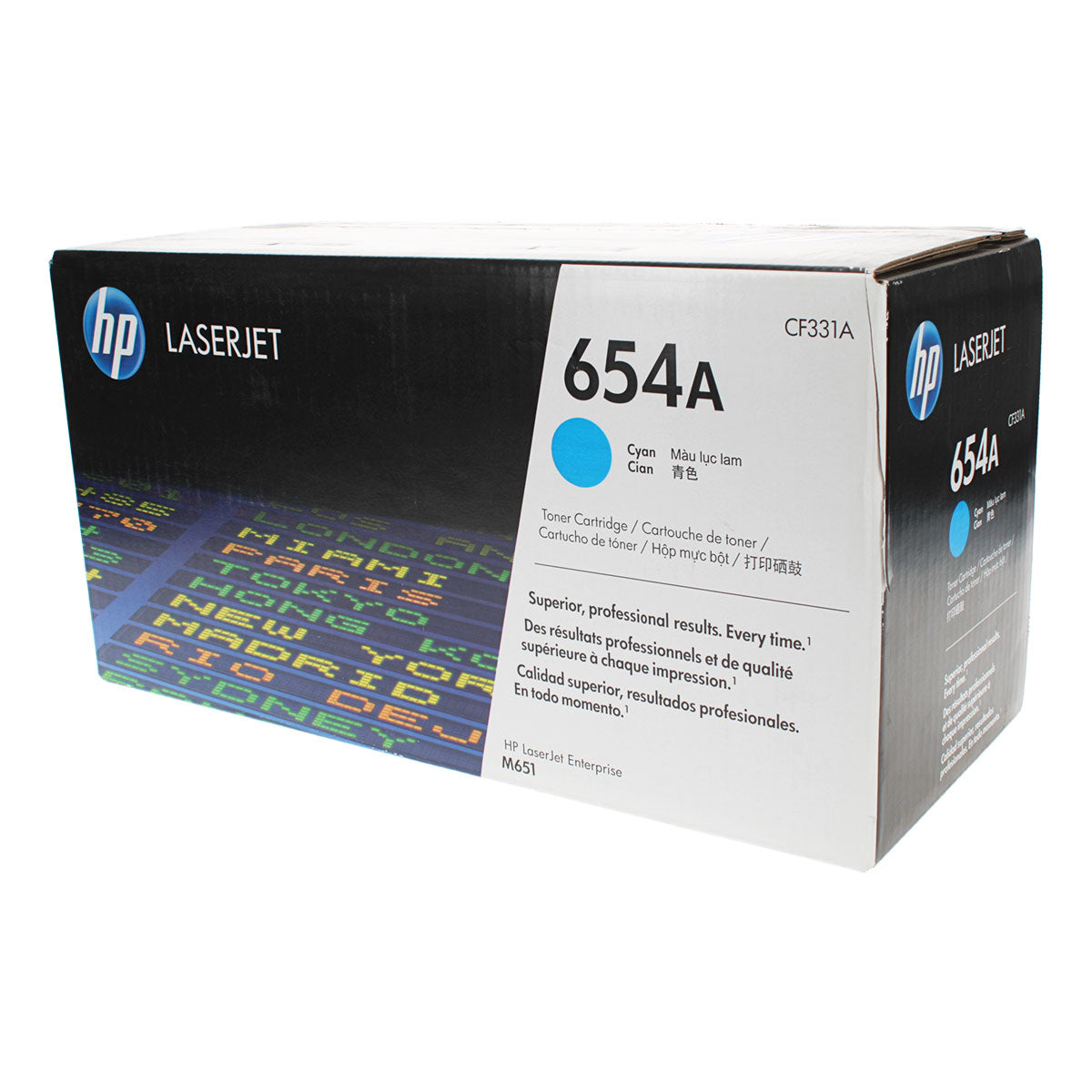 OEM HP 654A (CF331A) Toner Cartridge, Cyan, 15K Yield