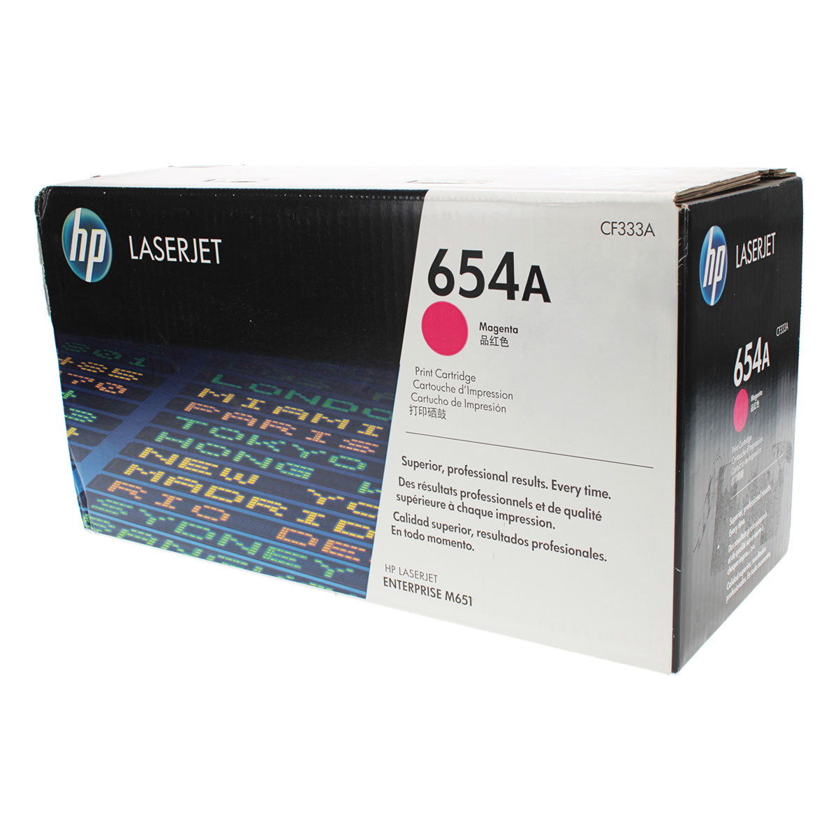OEM HP 654A (CF333A) Toner Cartridge, Magenta, 15K Yield