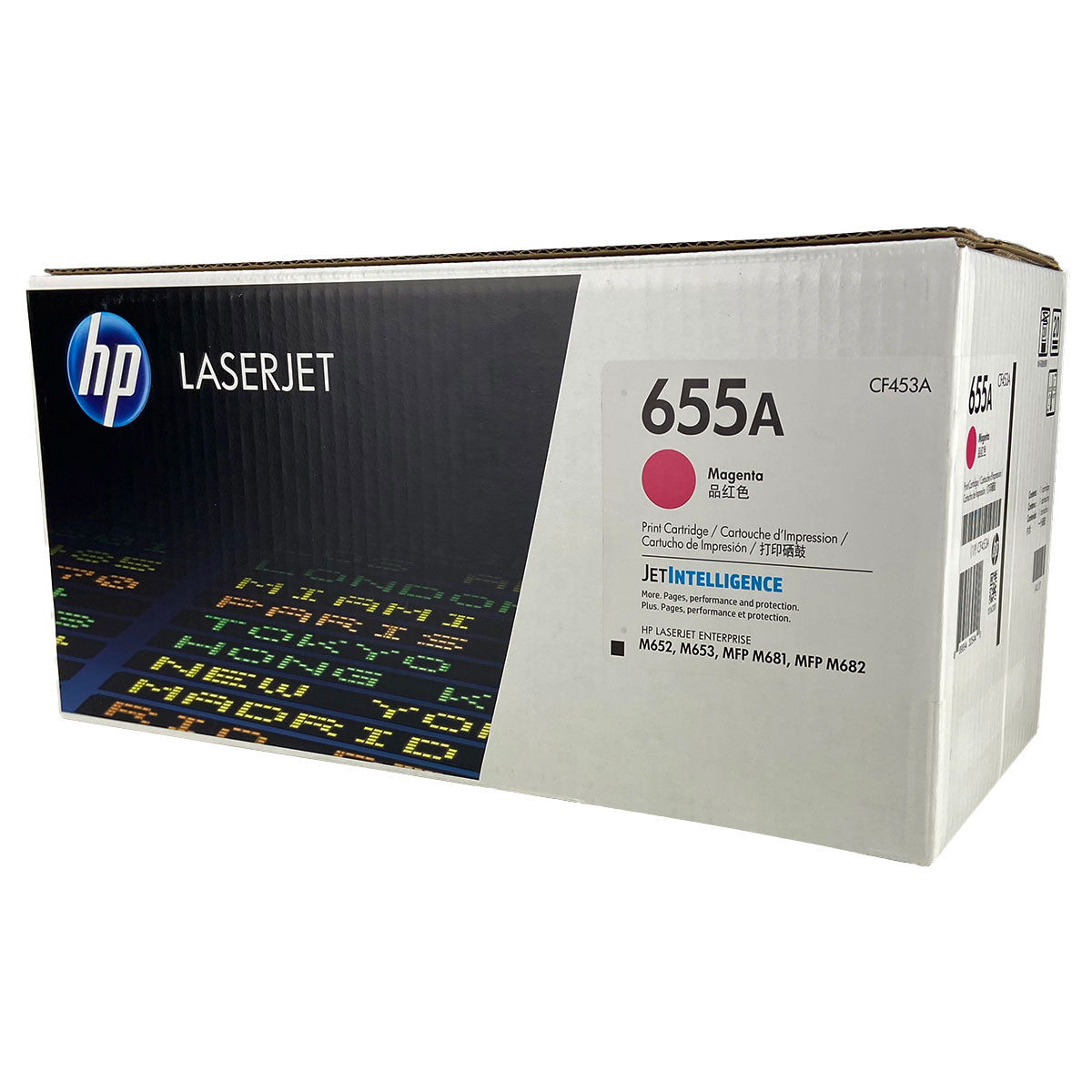 OEM HP 655A (CF453A) Toner Cartridge, Magenta, 10.5K Yield