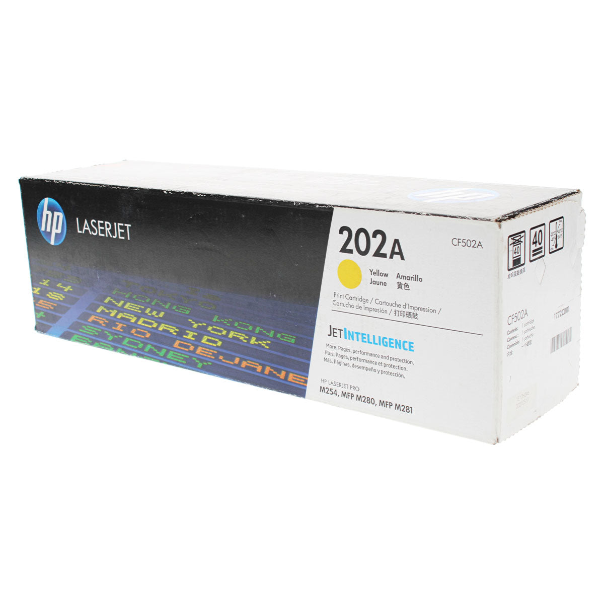 OEM HP 202A (CF502A) Toner Cartridge, Yellow, 1.3K Yield