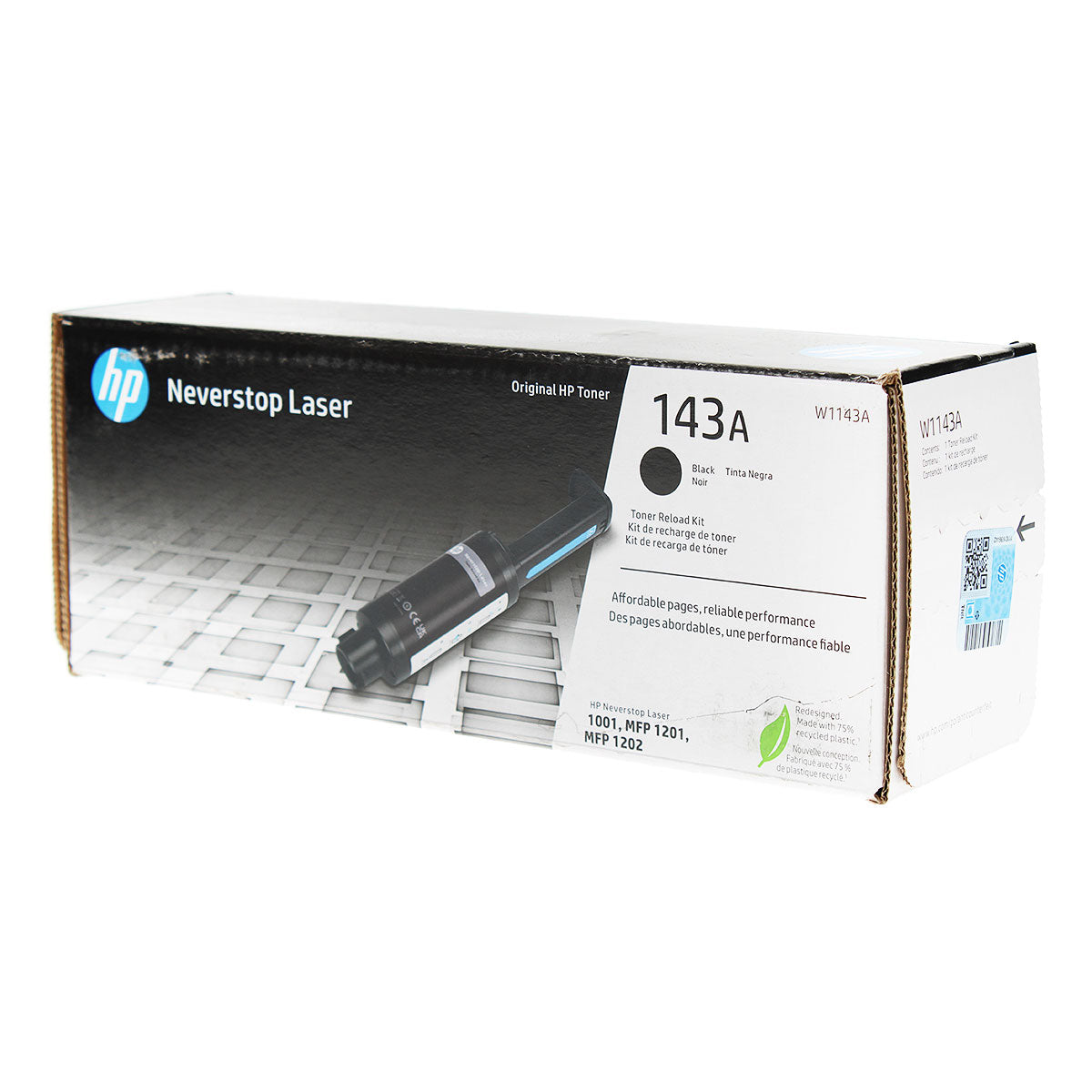 OEM HP 143A (W1143A) Toner Cartridge, Black, 2.5K Yield