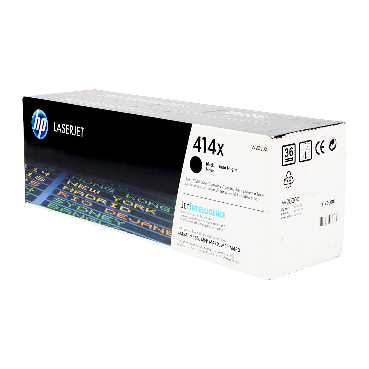OEM HP 414X (W2020X) Toner Cartridge, Black, 7.5K High Yield