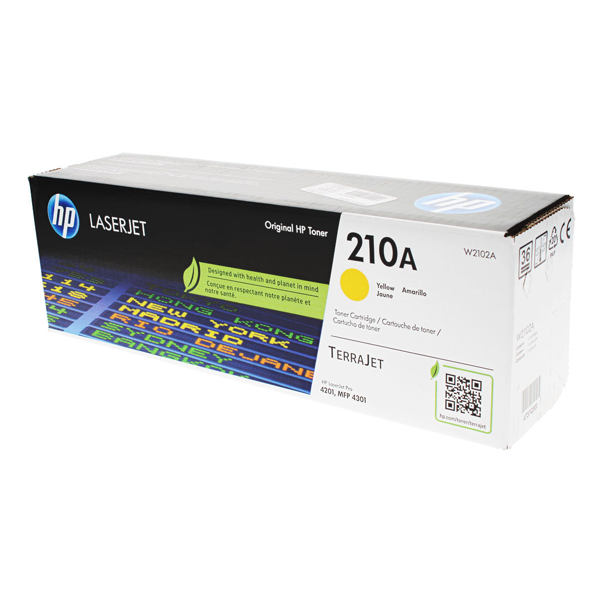 OEM HP (W2102A) Toner Cartridge, Yellow, 1.8K Yield