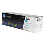 OEM HP 206A (W2111A) Toner Cartridge, Cyan, 1,250 Yield