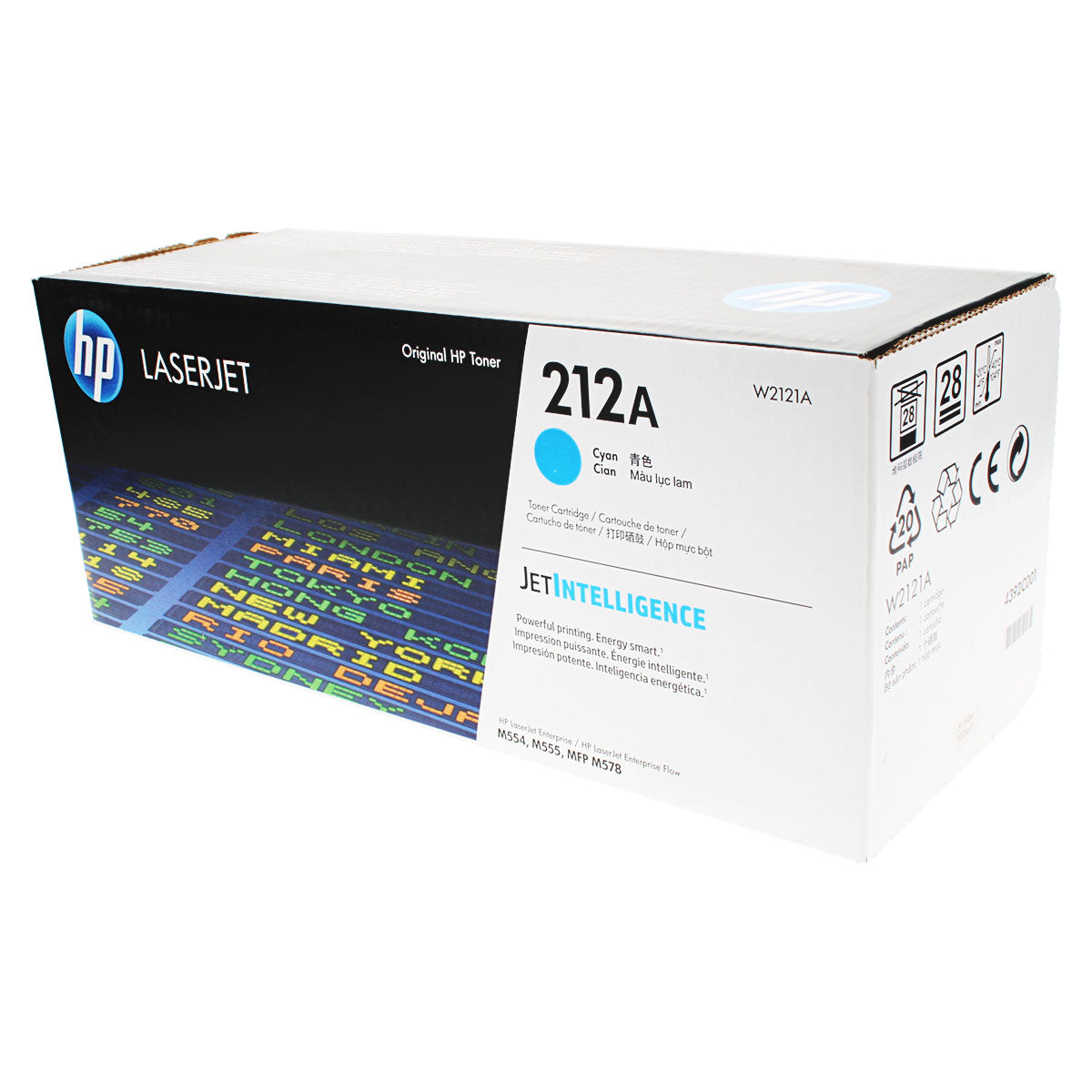 OEM HP 212A (W2121A) Toner Cartridge, Cyan, 4.5K Yield