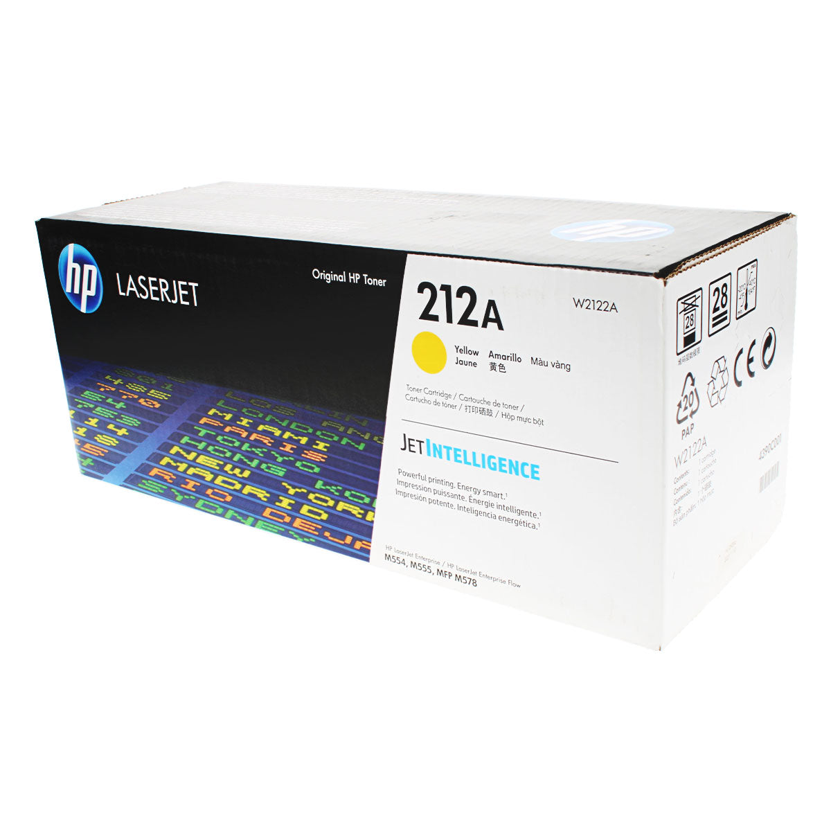 OEM HP 212A (W2122A) Toner Cartridge, Yellow, 4.5K Yield