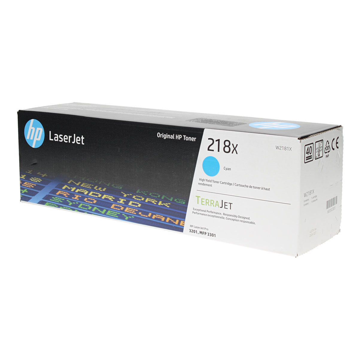 OEM HP (W2181X) Toner Cartridge, Cyan, 2.5K Yiel