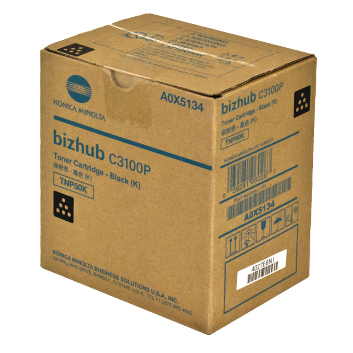 OEM Konica Minolta TNP50K (A0X5134) Toner Cartridge, Black, 6K Yield