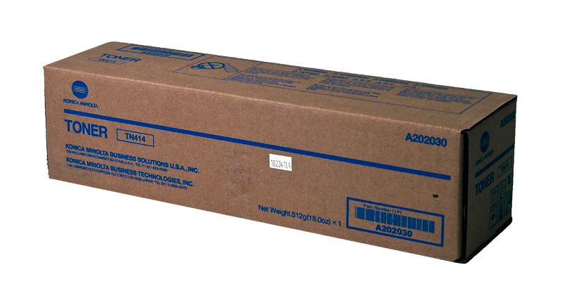 OEM Konica Minolta TN414 (A202030) Toner Cartridge, Black, 25K Yield