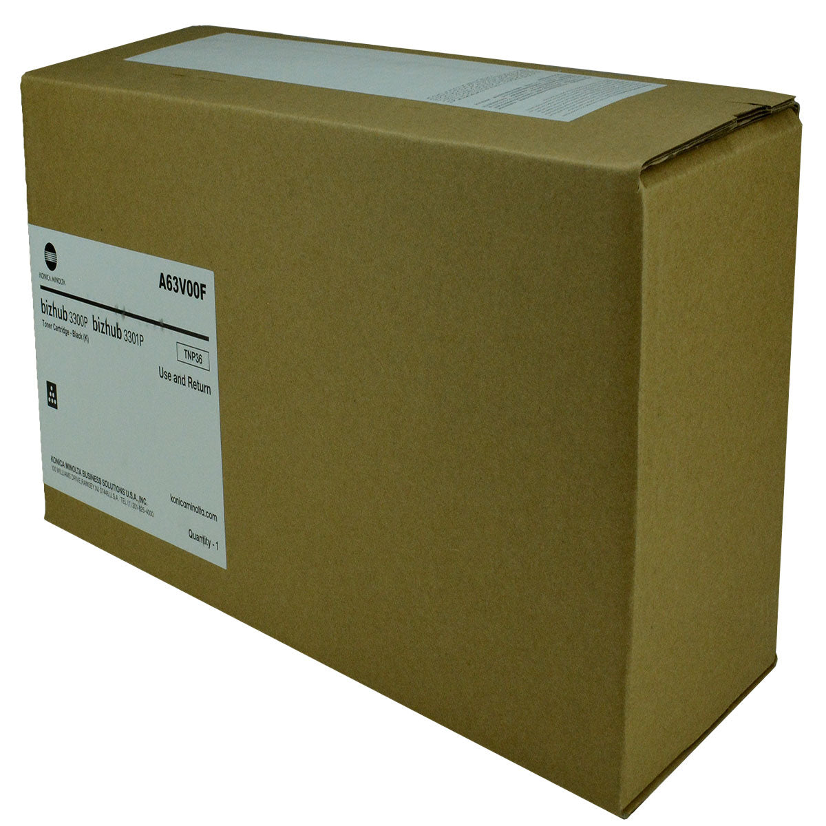 OEM Konica Minolta TNP36 (A63V00F) Toner Cartridge, Black, 10K Yield, Return Program
