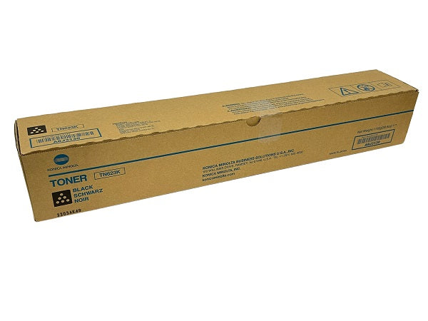 OEM Konica Minolta TN623K (A8J3131) Toner Cartridge, Black, 18K Yield