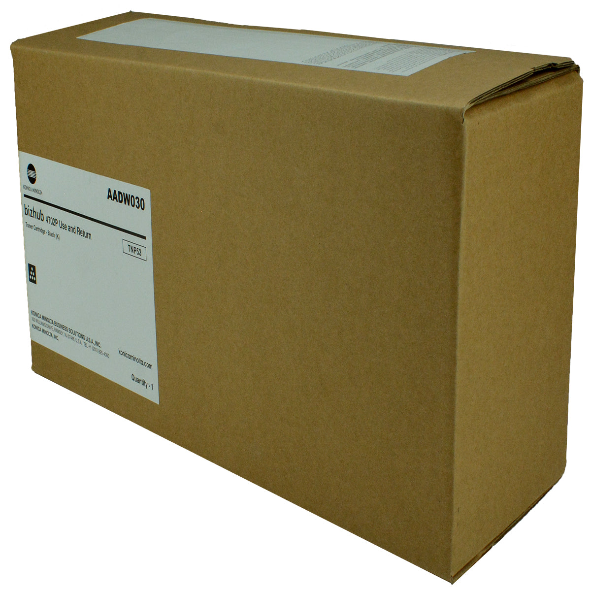 OEM Konica Minolta TNP53 (AADW030) Toner Cartridge, Black, 25K Yield, Return Program