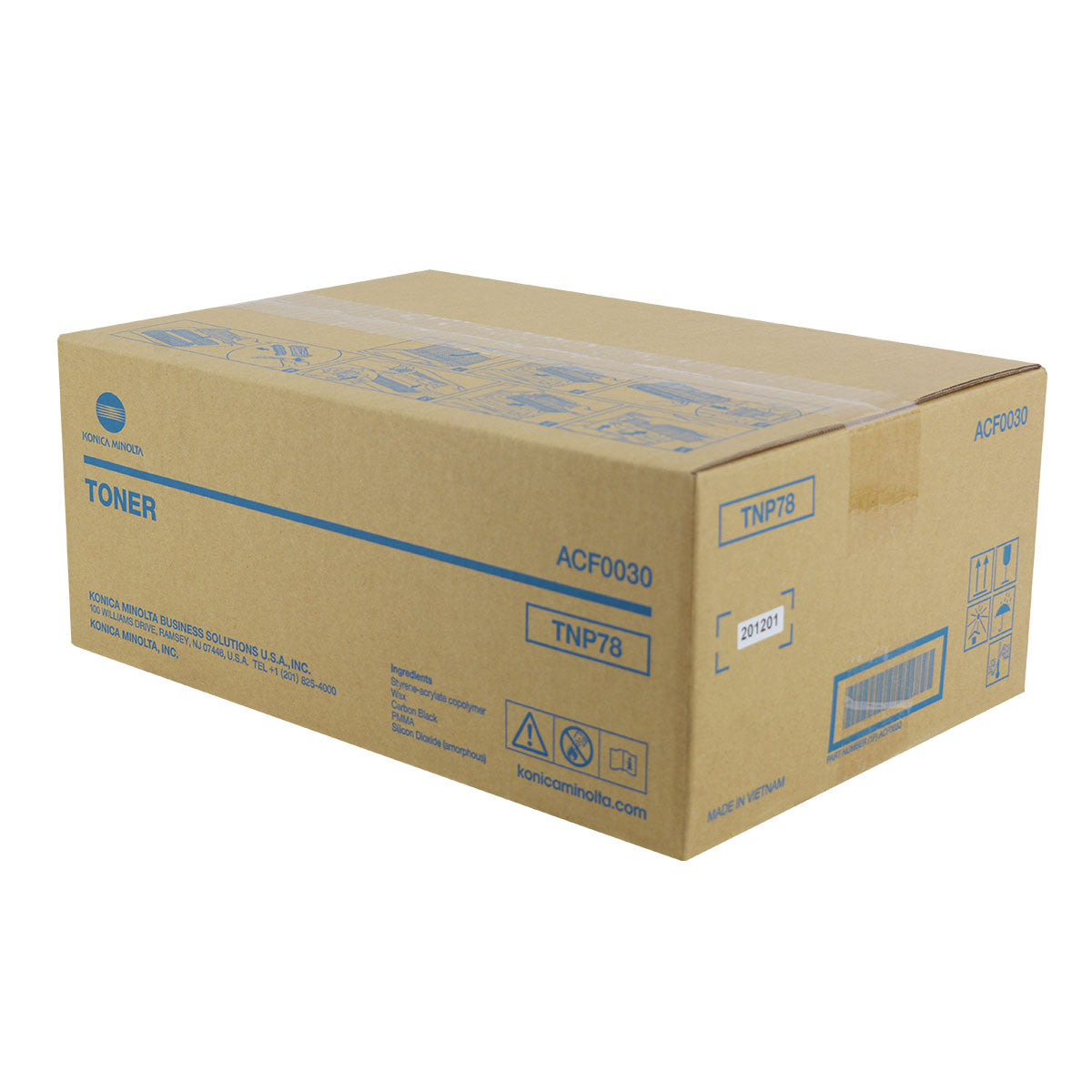 OEM Konica Minolta TNP78 (ACF0030) Toner Cartridge, Black, 12K Yield