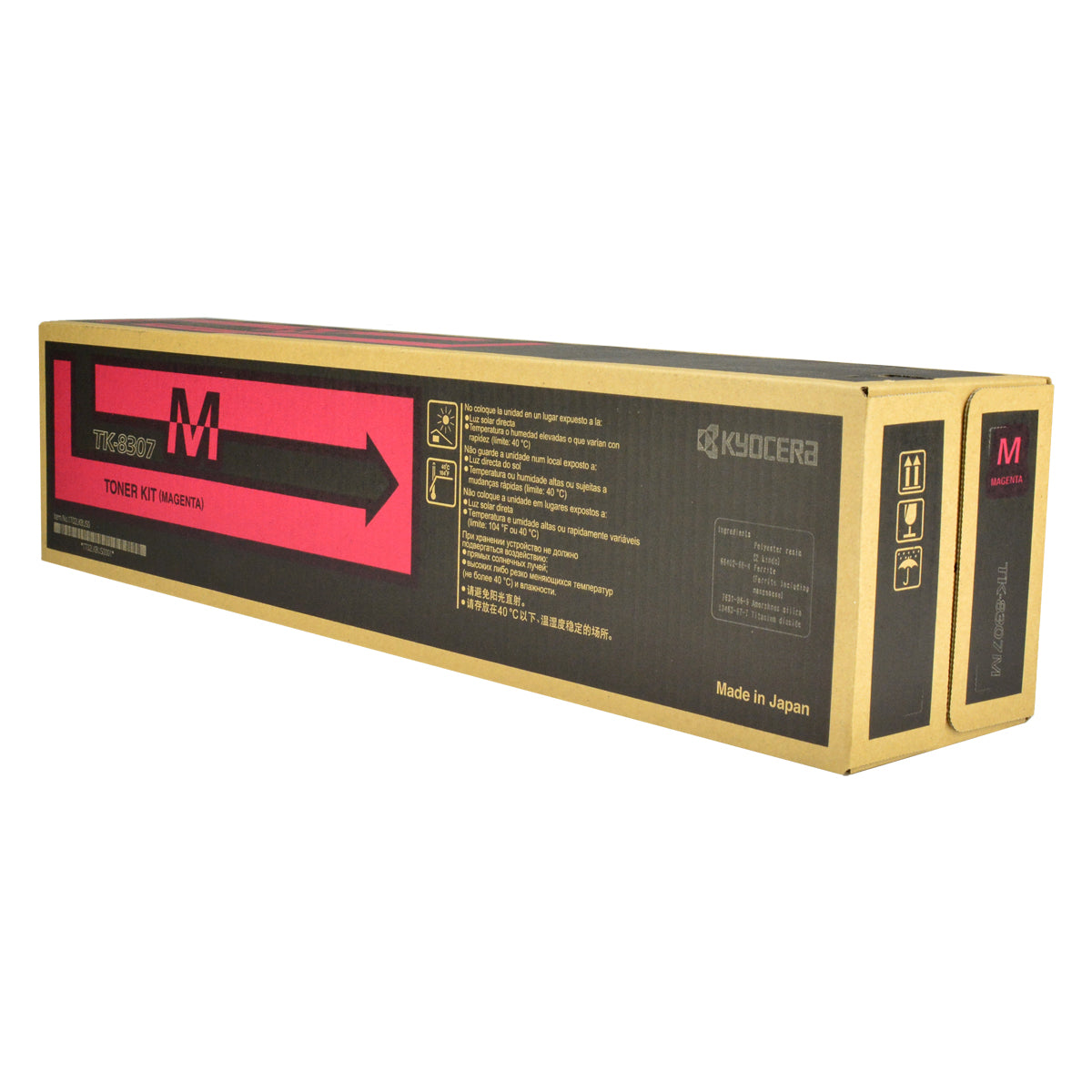 OEM Kyocera Mita TK-8307M (1T02LKBUS0) Toner Cartridge, Magenta, 15K Yield