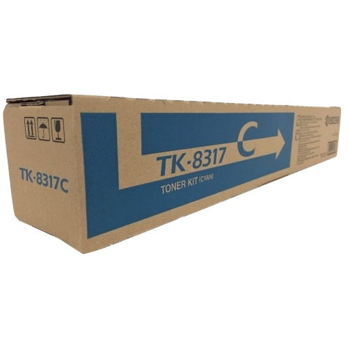 OEM Kyocera Mita TK-8317C (1T02MVCUS0) Toner Cartridge, Cyan, 6K Yield