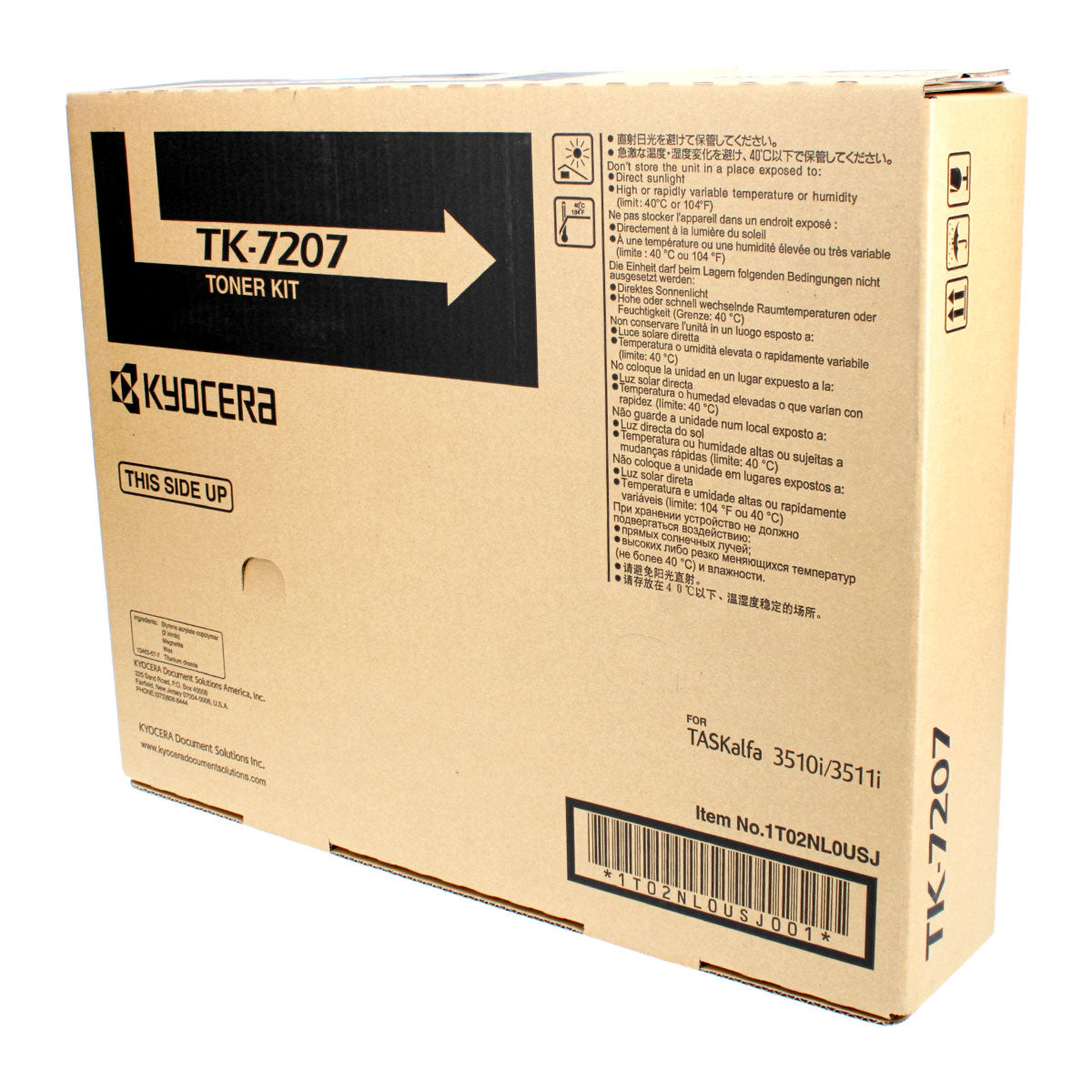 OEM Kyocera Mita TK-7207 (1T02NL0USJ) Toner Cartridge, Black, 35K Yield