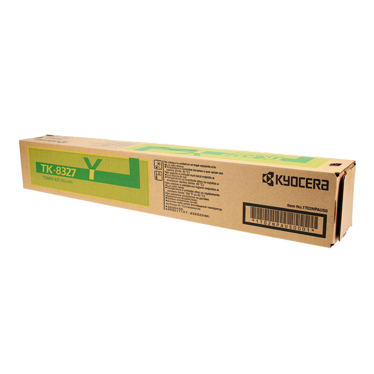 OEM Kyocera Mita TK-8327Y (1T02NPAUS0) Toner Cartridge, Yellow, 12K Yield