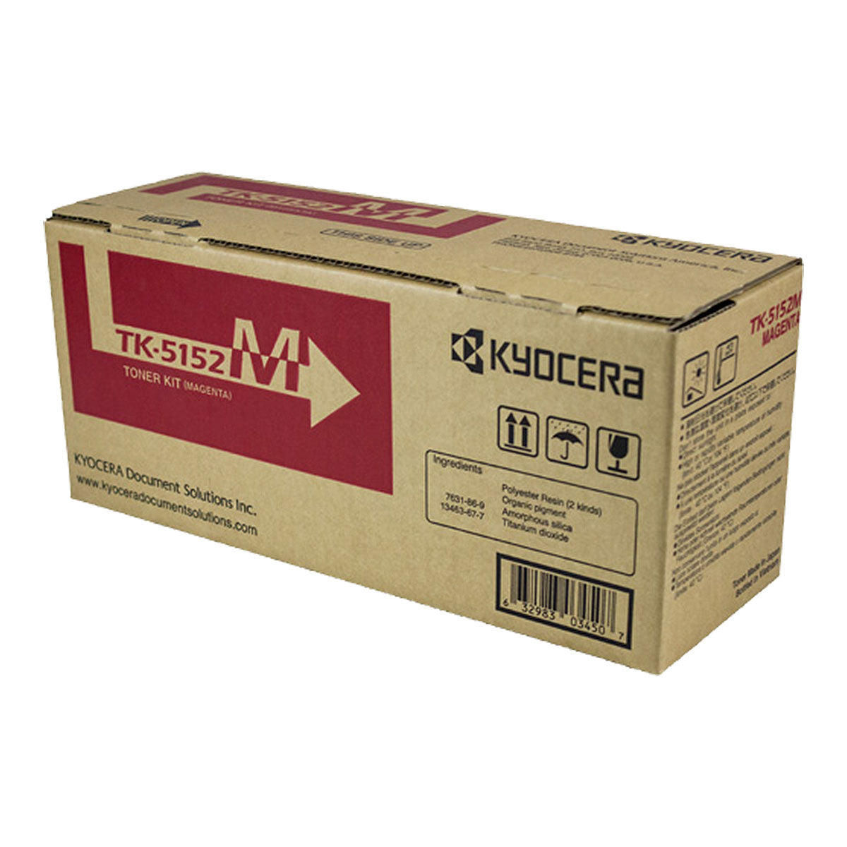 OEM Kyocera Mita TK-5152M (1T02NSBUS0) Toner Cartridge, Magenta, 10K Yield