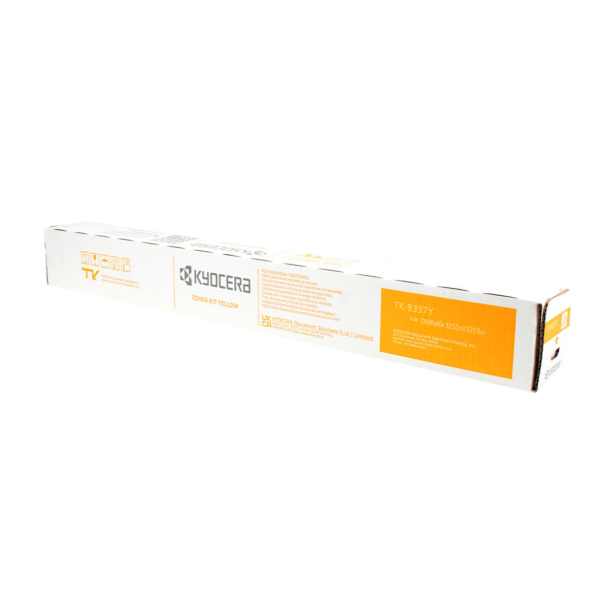 OEM Kyocera Mita TK-8337Y (1T02RLAUSX) Toner Cartridge, Yellow, 15K Yield