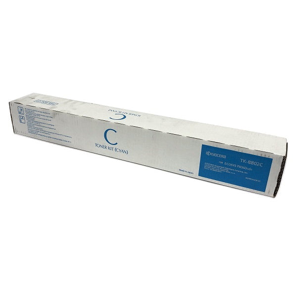 OEM Kyocera Mita TK-8802C (1T02RRCUS1, 1T02RRCUSX) Toner Cartridge, Cyan, 20K Yield
