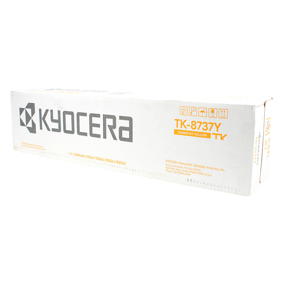 OEM Kyocera Mita TK-8737Y (1T02XNAUS0) Toner Cartridge, Yellow, 40K Yield