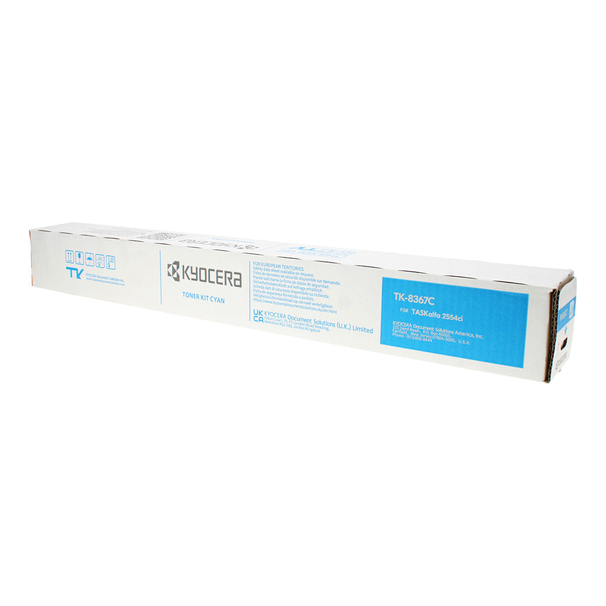 OEM Kyocera Mita TK-8367C (1T02YPCUSX) Toner Cartridge, Cyan, 12K Yield