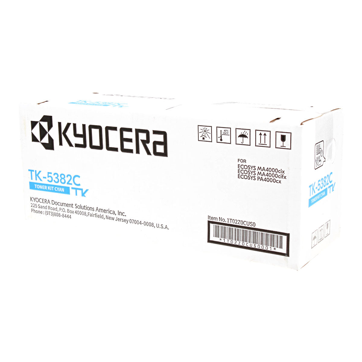 OEM Kyocera Mita TK-5382C (1T02Z0CUS0) Toner Cartridge, Cyan, 10K Yield